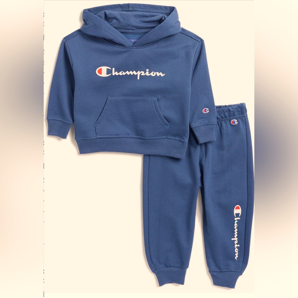 ♡BNWT Navy Blue Champion™ Unisex ☆Sweatsuit☆ Hoodie w/ Joggers Set♡ Size 12m♡